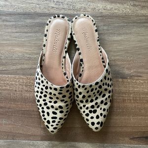 The Remi Mule in Dotted Calf Hair